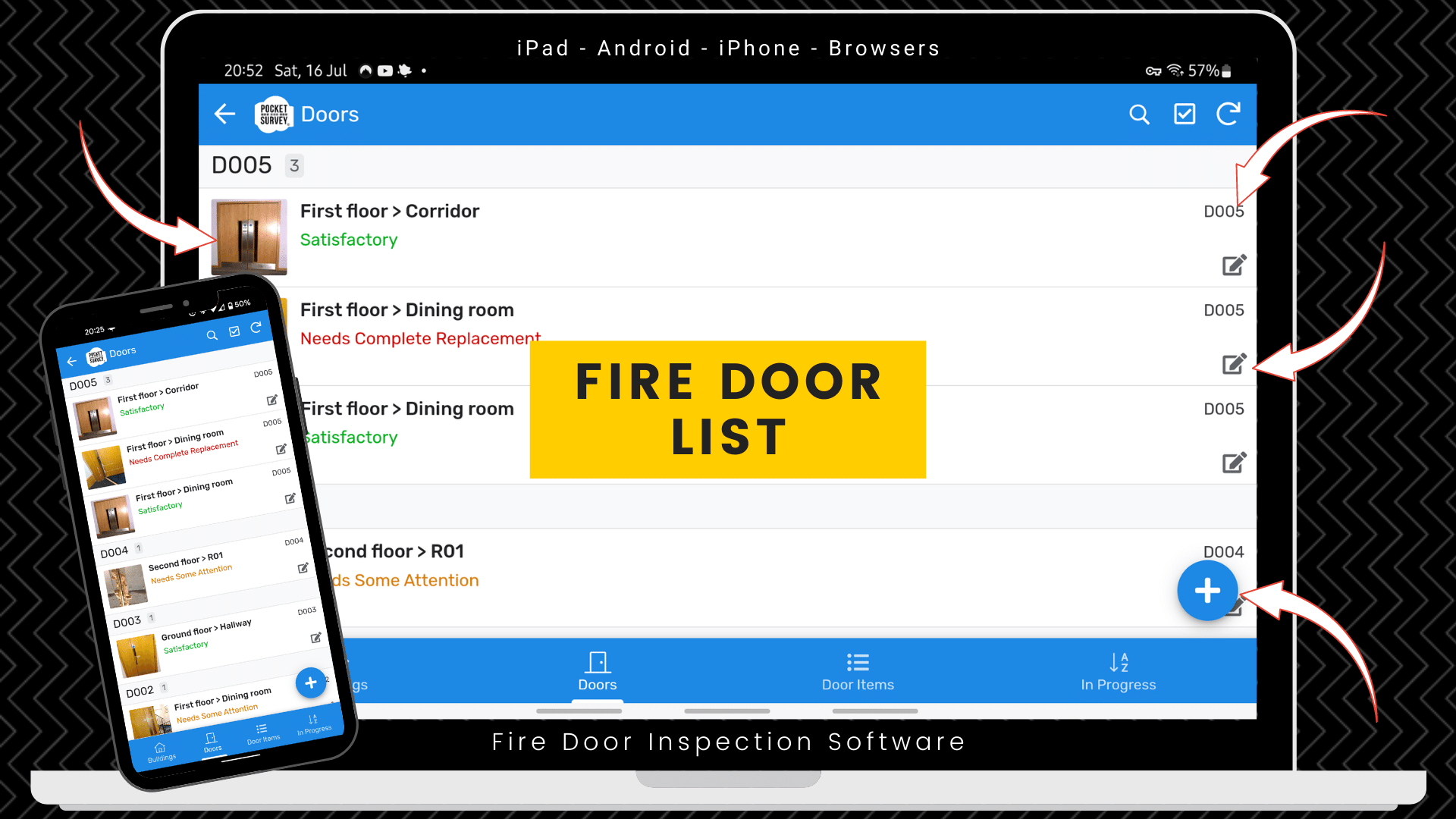 Fire Door Doors List Screen